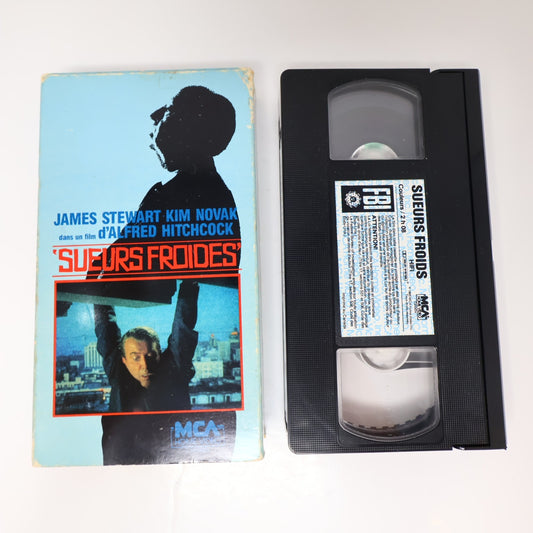 Sueurs Froides (Vertigo) VHS Français/French NTSC James Stewart Alfred Hitchcock