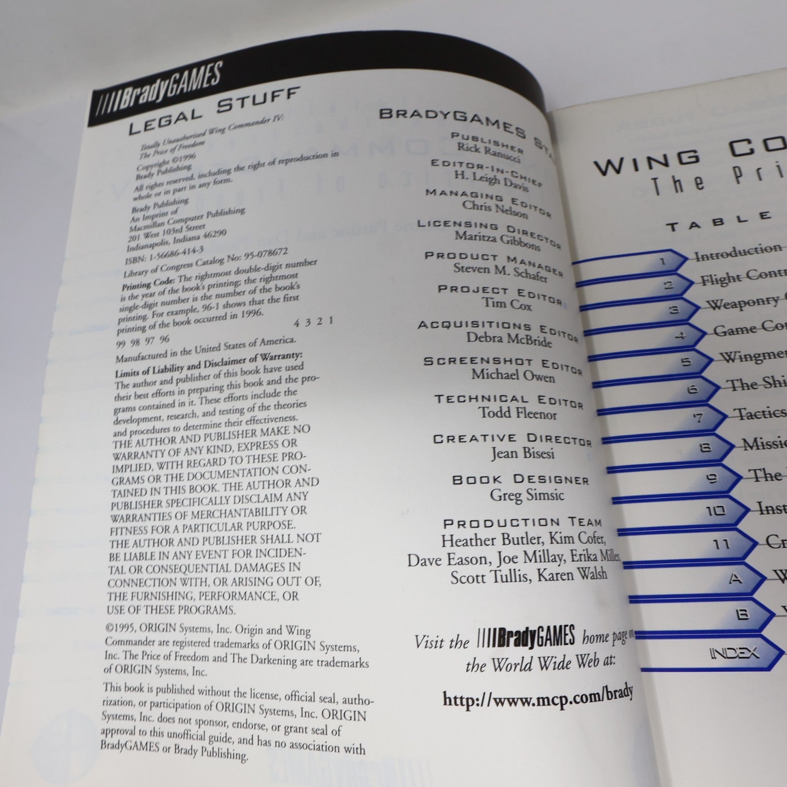 Wing Commander IV #4 Strategy Guide For Ms-Dos Cd-Rom Bradygames 1996 PB Book