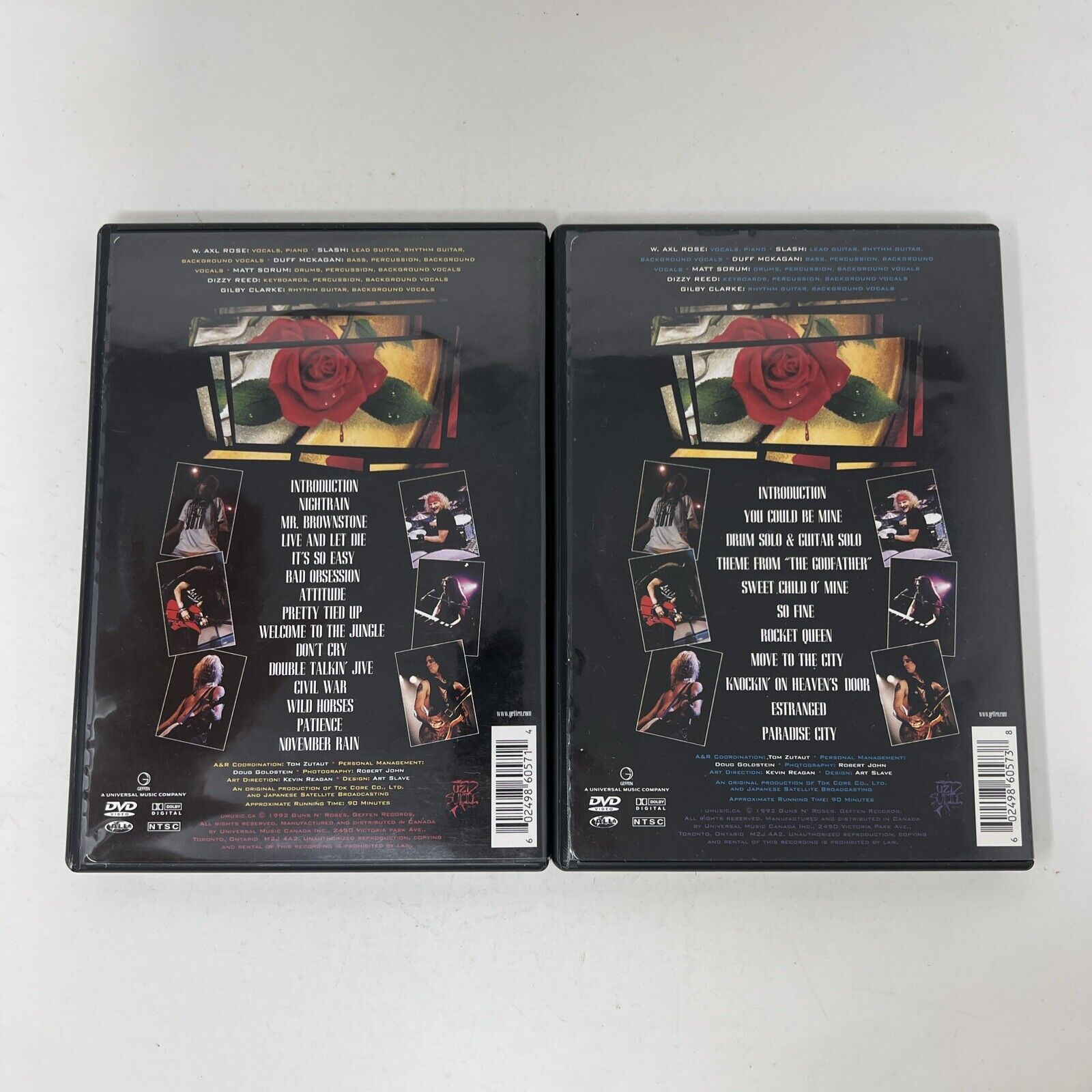 Use Your Illusion 1 & 2 World Tour 1992 in Tokyo by Guns N' Roses DVD Lot Tested