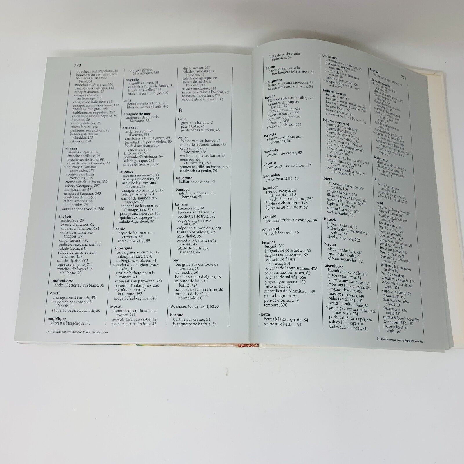 1990 Larousse de la Cuisine 1500 Recettes Livre Laure Flavigny Français Cookbook