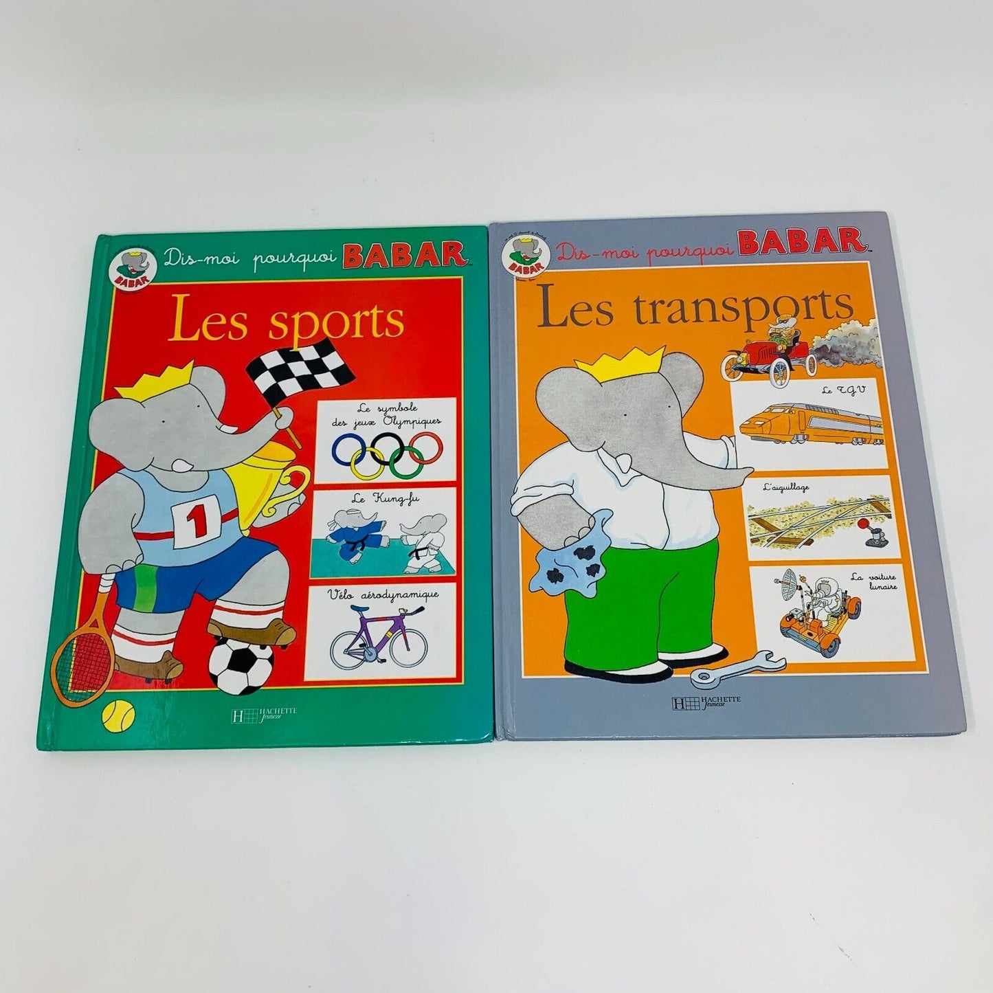 5x Livres Dis moi Babar & Babar Raconte pour Enfants en Français French Children