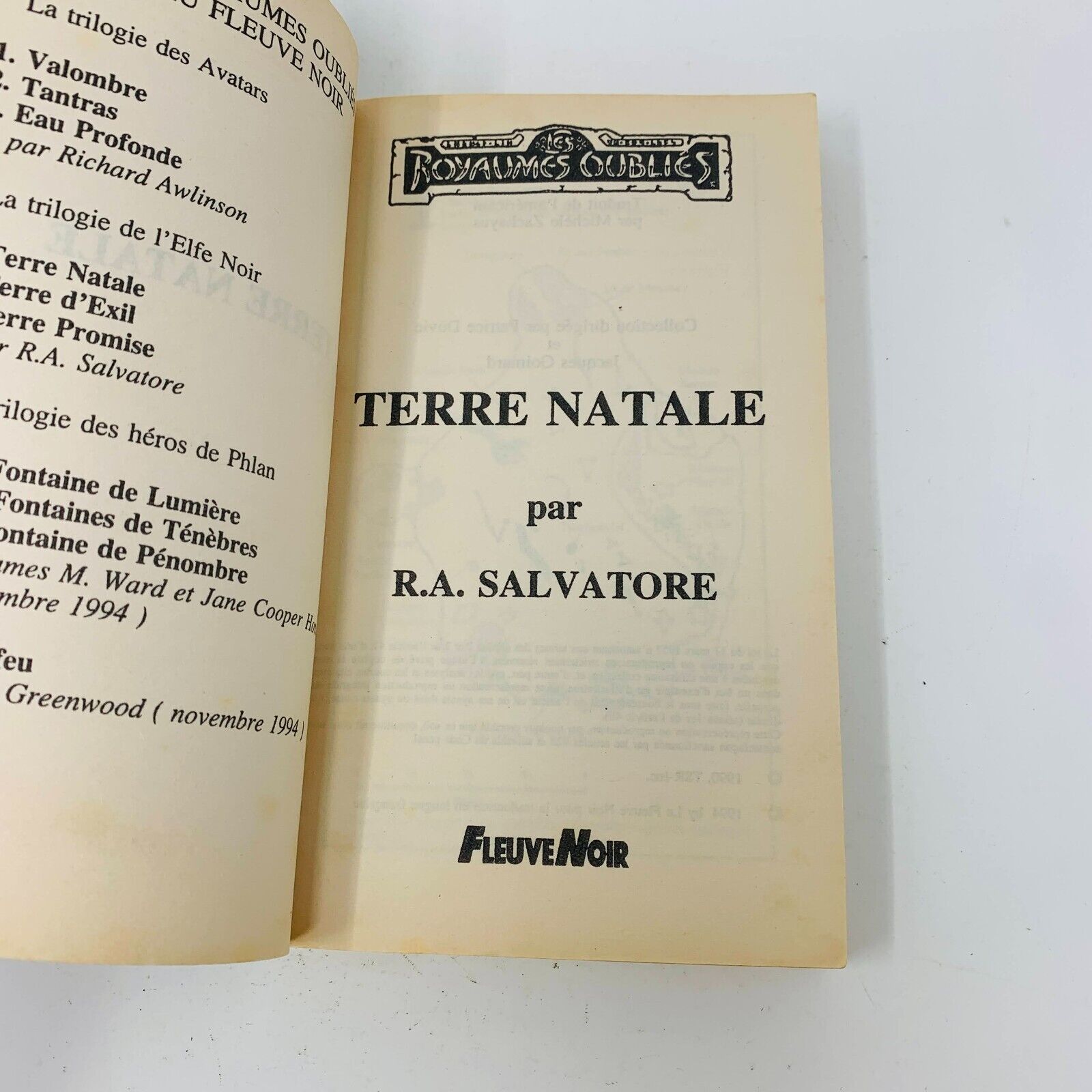 La Trilogie de l'Elfe Noir Royaumes Oubliés #4-6 Série Complète Fleuve Noir Lot