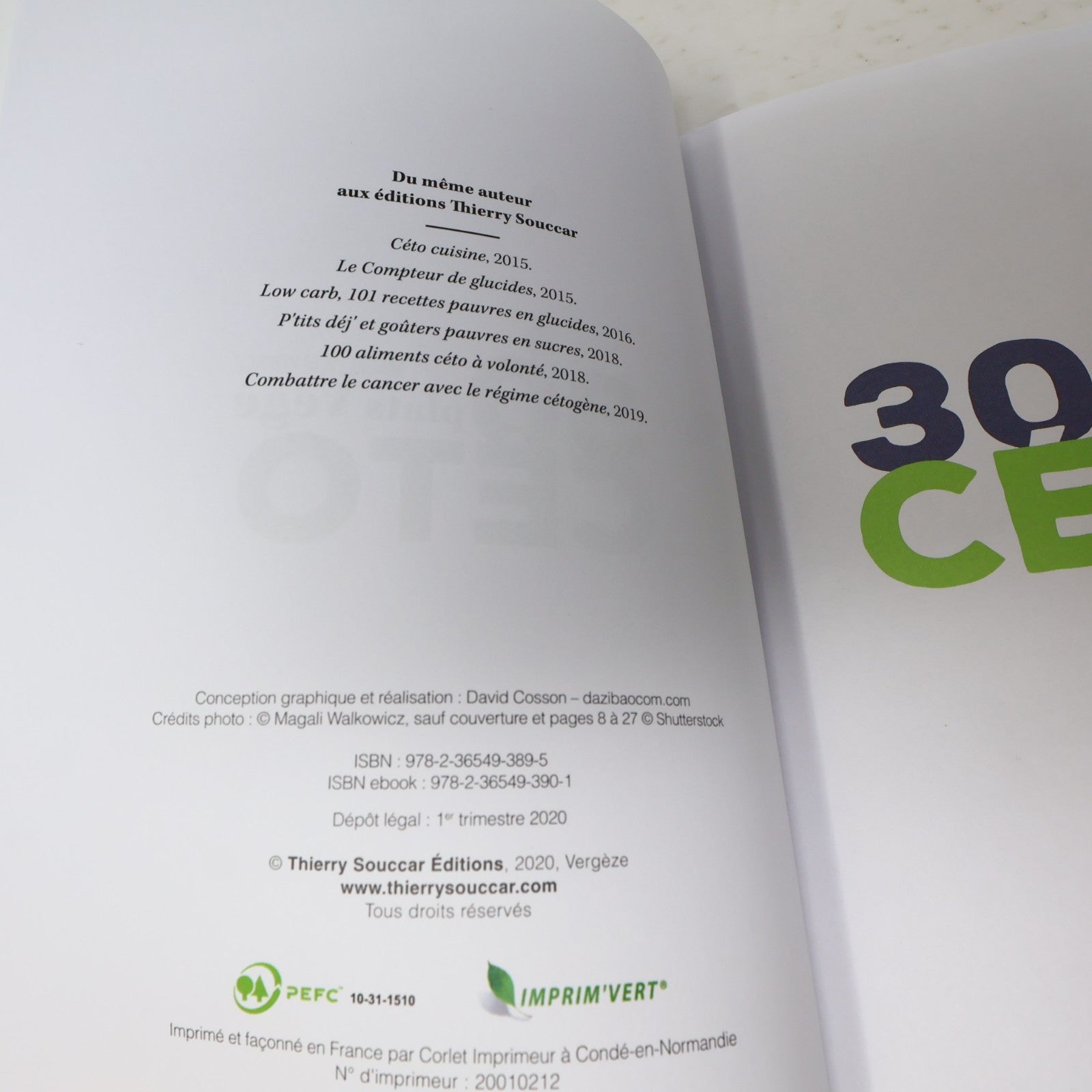 30 Plats Végé Céto Magali Walkowicz Thierry Souccar 2020 PB Cétogène Végétarien