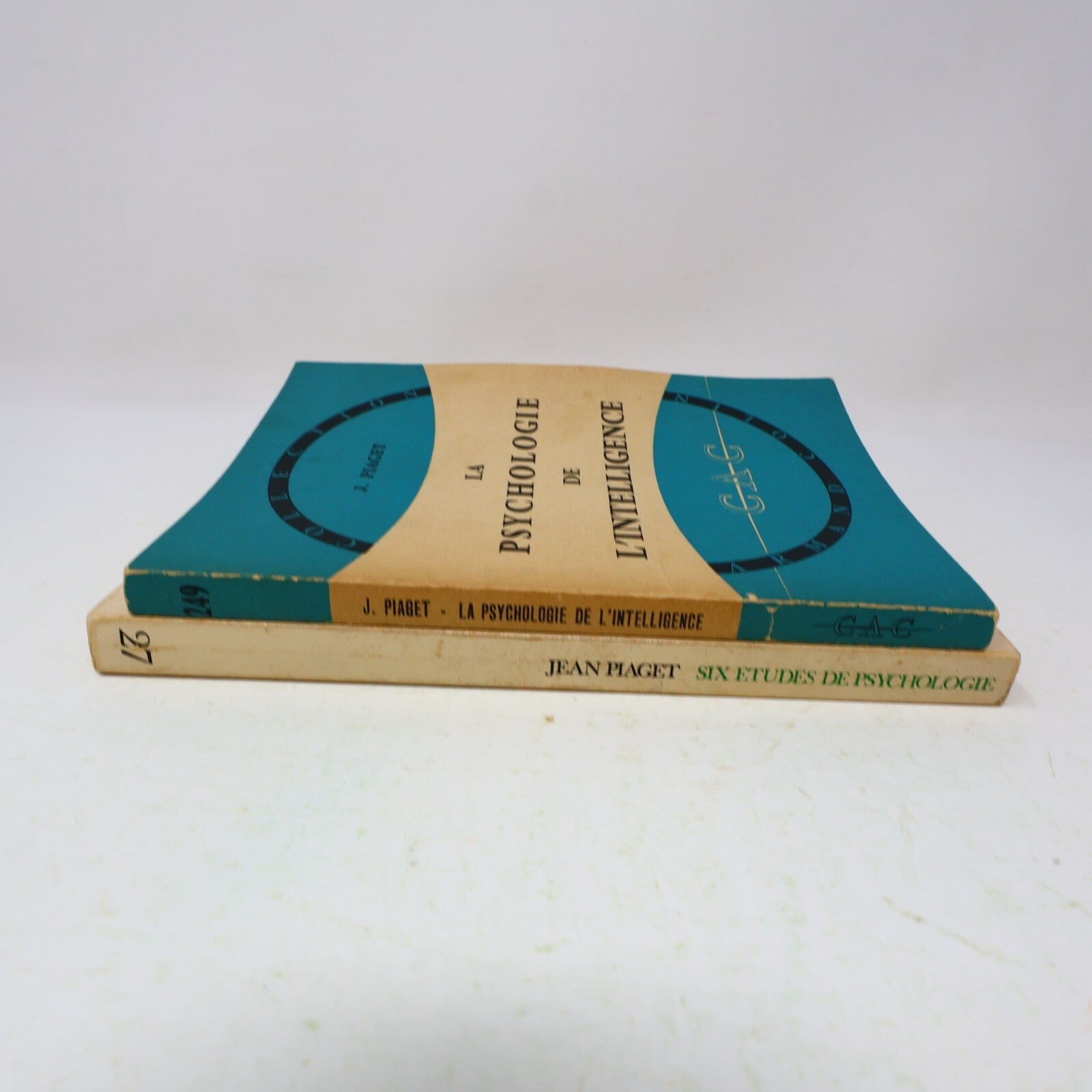 Jean Piaget Lot 2 Livres Psychologie de l'Intelligence/Six Études de Psychologie