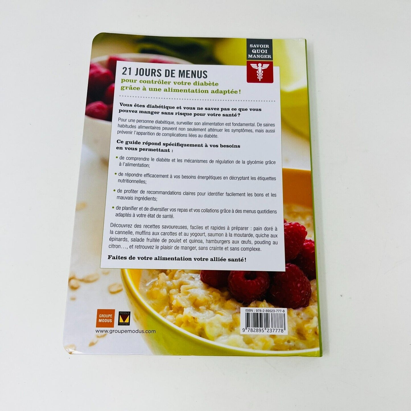 Lot de Livres Savoir Quoi Manger Maigrir/Diabète 21 Jours Menus Cuisine Recettes