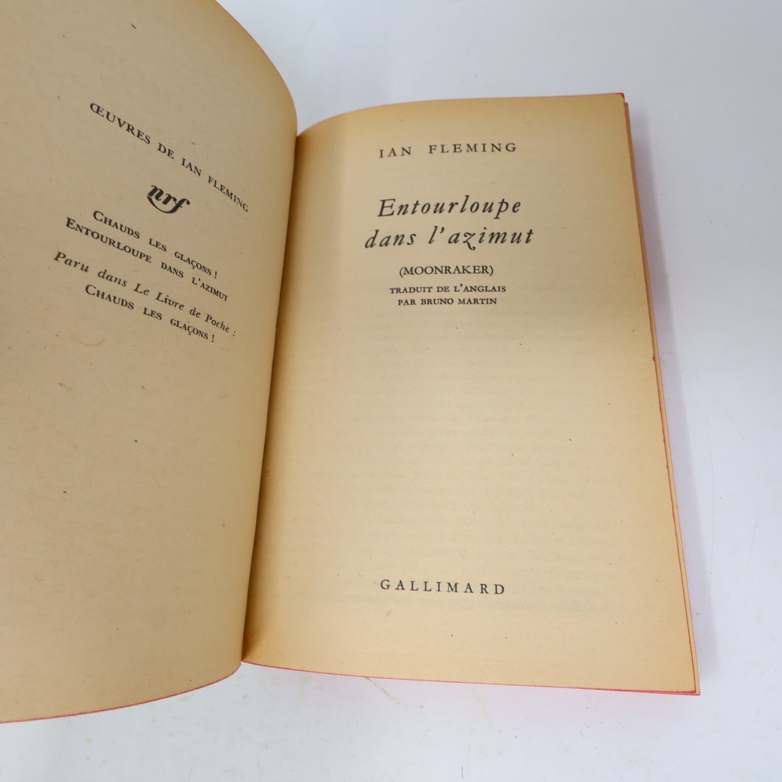 1966 Entourloupe dans l'Azimut Ian Fleming Gallimard Espionnage 007 James Bond