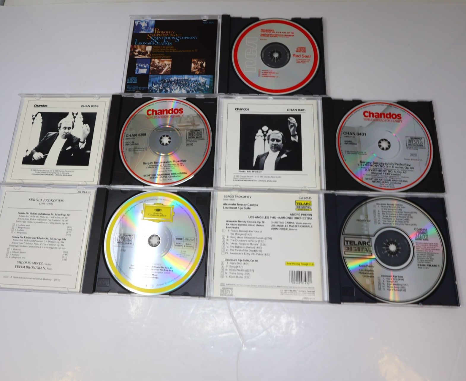 Sergei Prokofiev 9 CDs Lot Symphonies 1 & 5/Romeo & Juliet Excerpts Classical