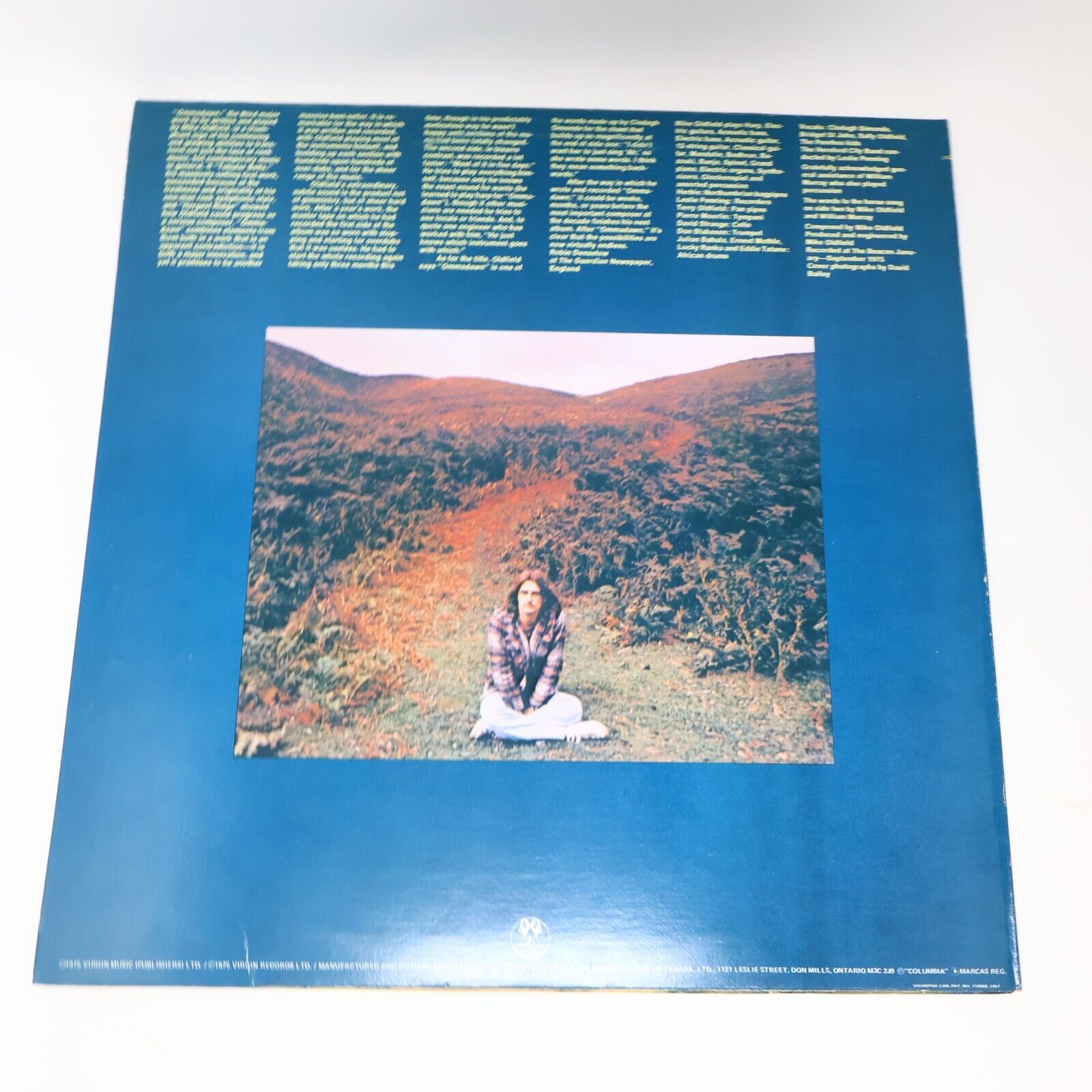 Mike Oldfield Ommadawn LP Record Vinyl PZ 33913 Columbia Canada 1975 EX/VG+