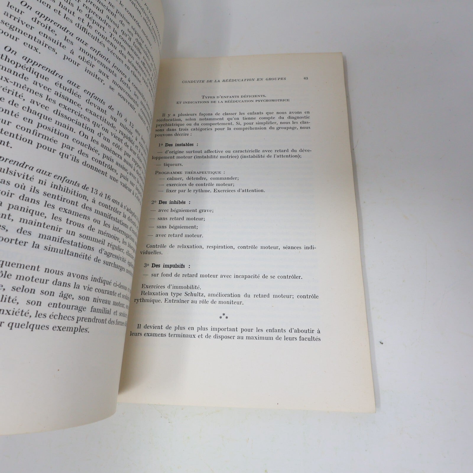 1965 La Réadaptation Scolaire par la Rééducation Psychomotrice Soubiran/Mazo 60s