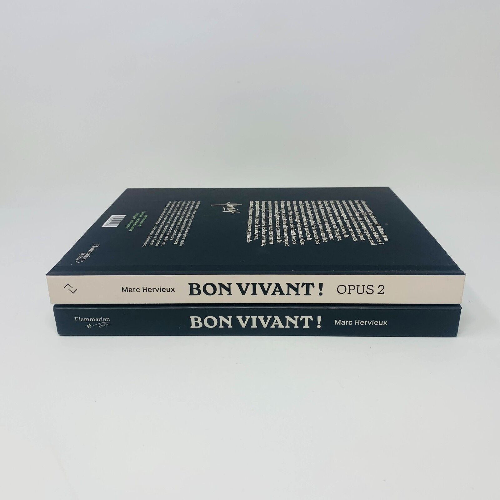 Bon Vivant! Opus 1-2 Lot Livres Biographie/Recettes de Marc Hervieux Flammarion