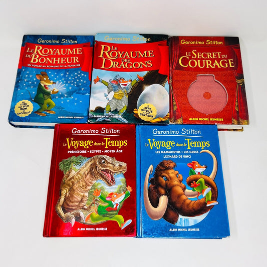 5x Geronimo Stilton Royaume Bonheur Dragons Voyage Temps Français Lot Livres