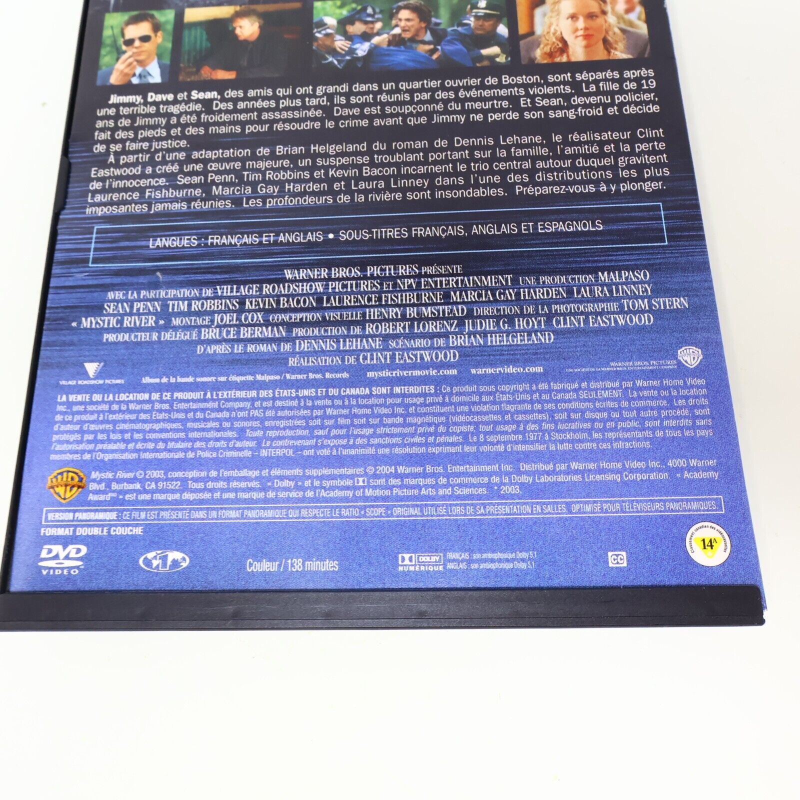 Mystic River Version Française DVD Sean Penn Tim Robbins Kevin Bacon Testé NTSC