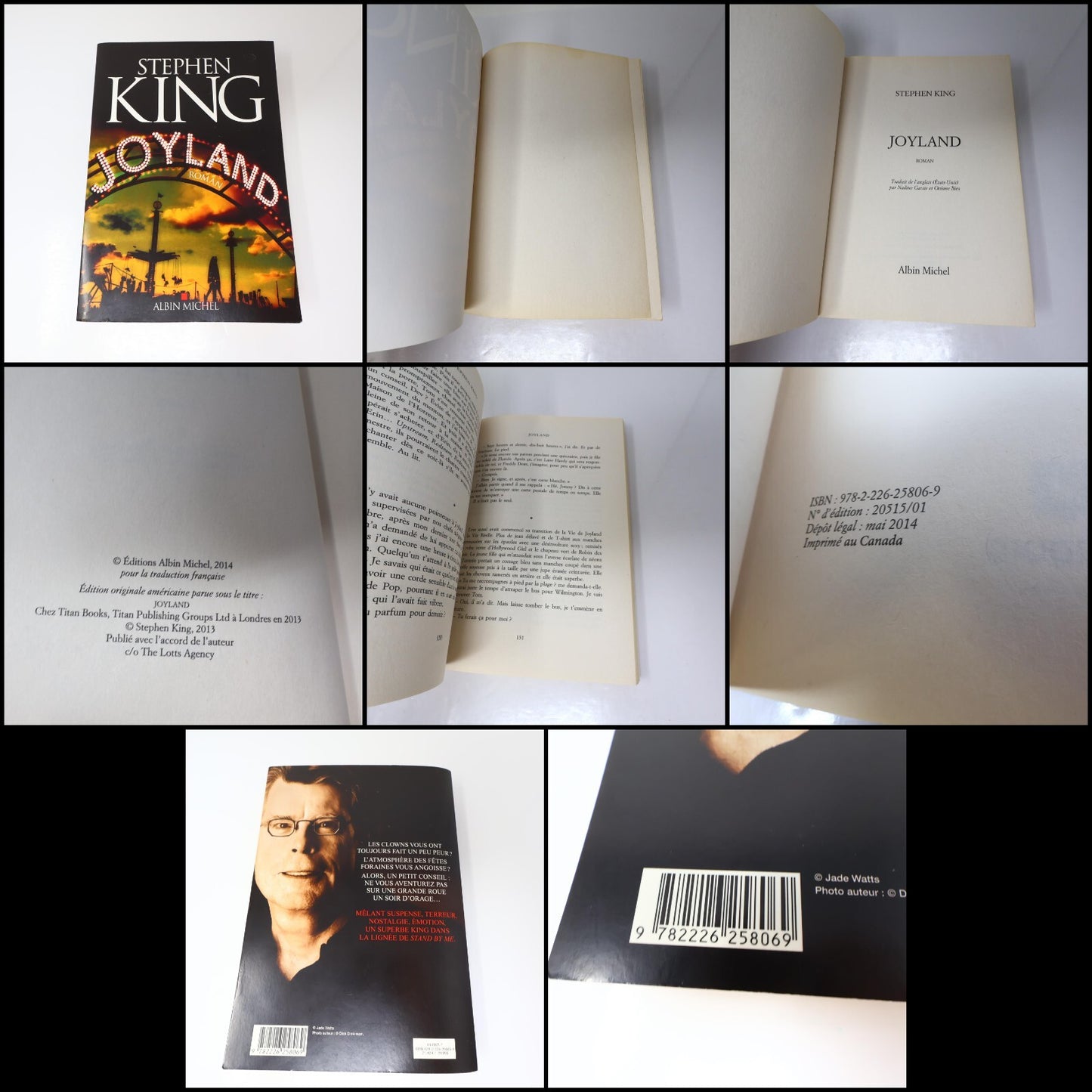 Richard Bachman/Stephen King Lot 3 Livres La Peau sur les Os/Running Man/Joyland