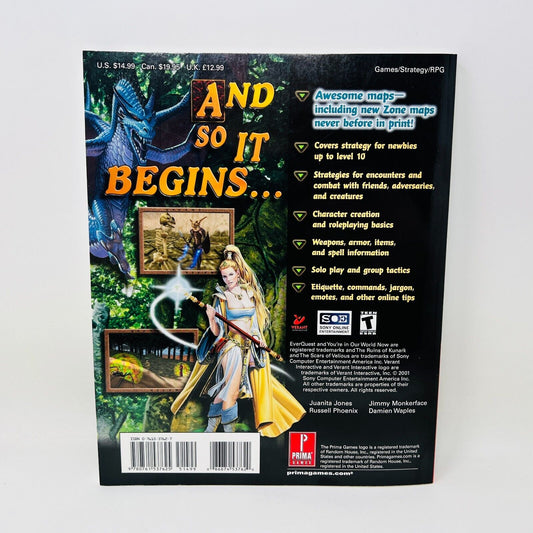 2001 EverQuest Original Player's Guide Prima's Strategy Guides Trade Paperback