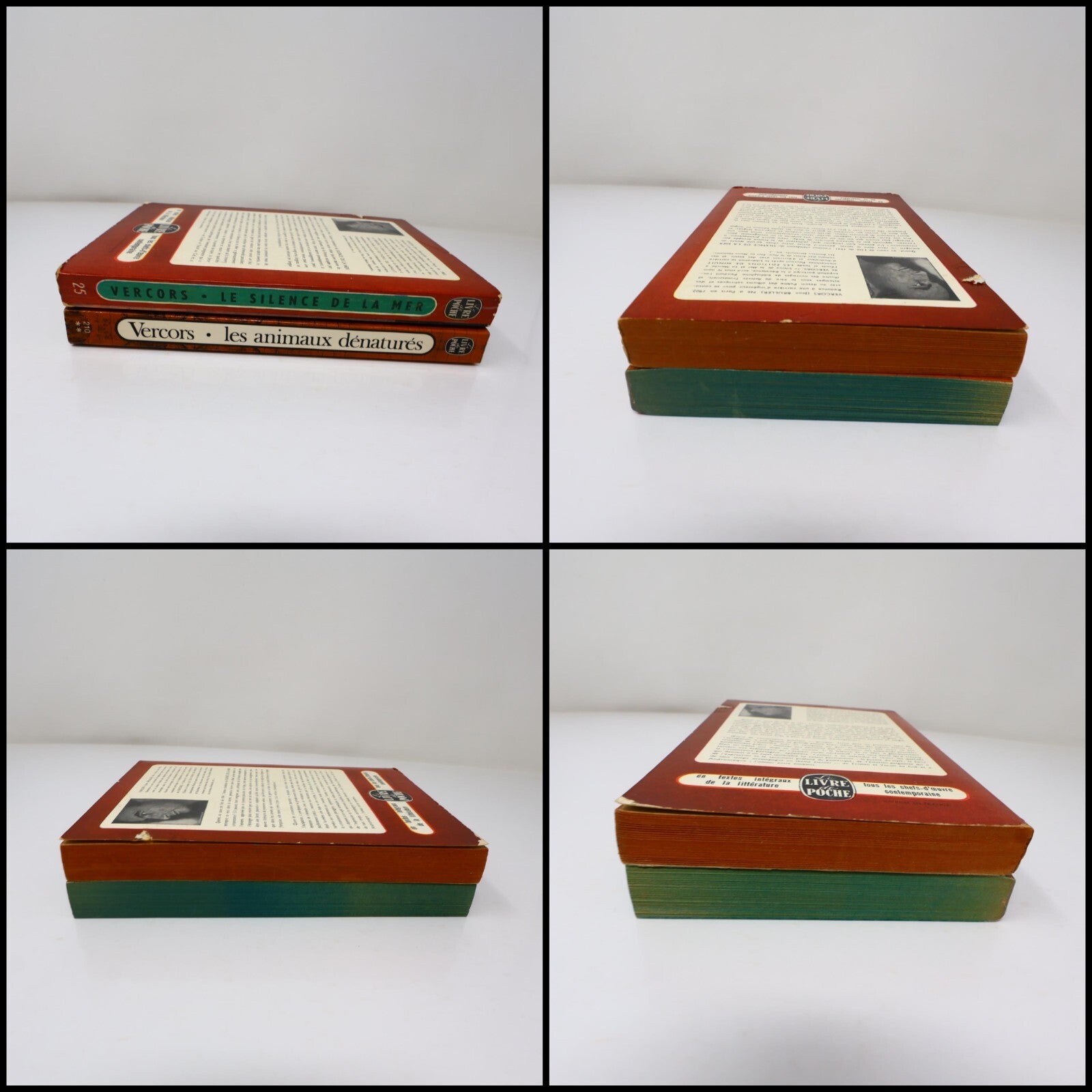 André Vercors Lot 2 Livres Poche Les Animaux Dénaturés/Le Silence de la Mer PB