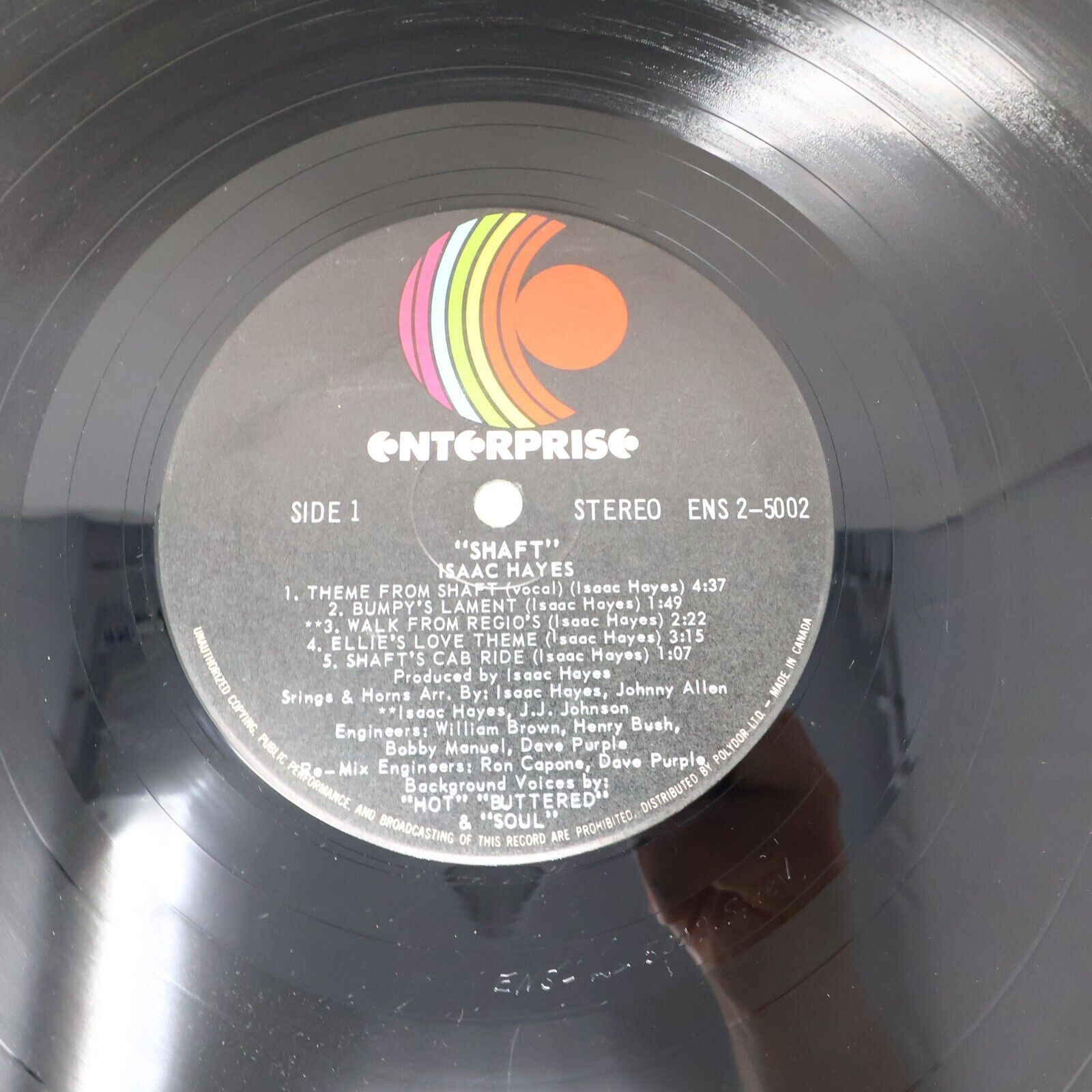 Isaac Hayes Shaft 2x LP Record Vinyl ENS 2-5002 1973 Enterprise Canada Polydor