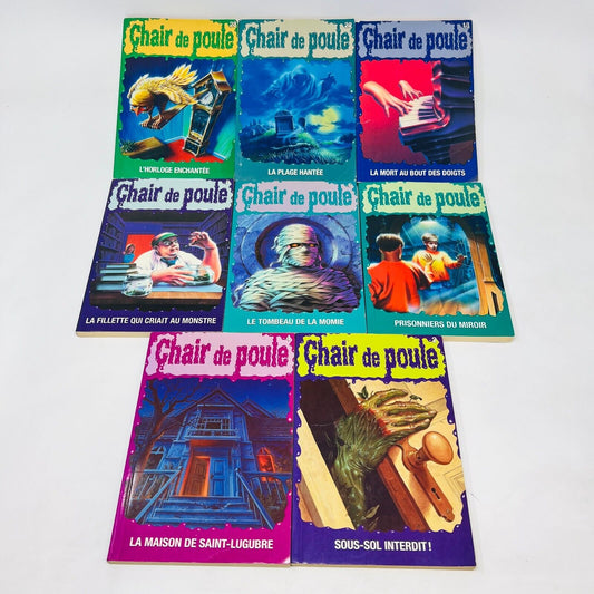 8x Chair de Poule EH Lot French Goosebumps Français R.L. Stine 90s Plage Hantée