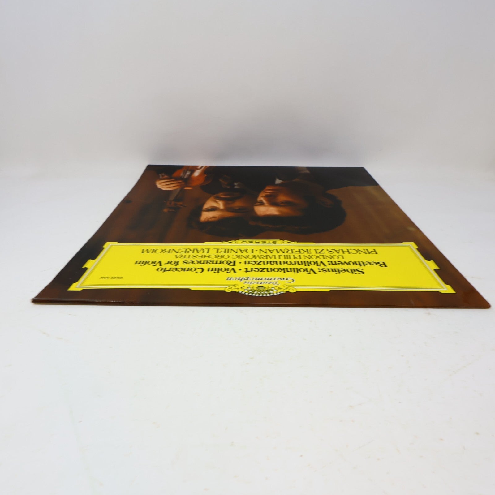 Pinchas Zukerman Daniel Barenboim Sibelius Beethoven Violin LP Record 2530 552