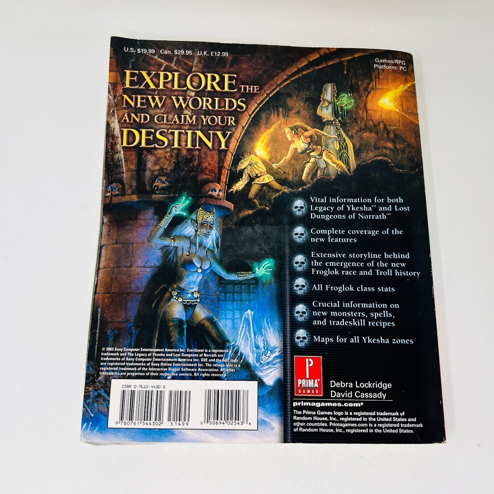 2003 EverQuest Lost Dungeons of Norrath Prima's Strategy Guide Trade Paperback