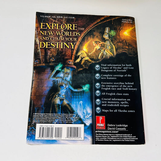 2003 EverQuest Lost Dungeons of Norrath Prima's Strategy Guide Trade Paperback