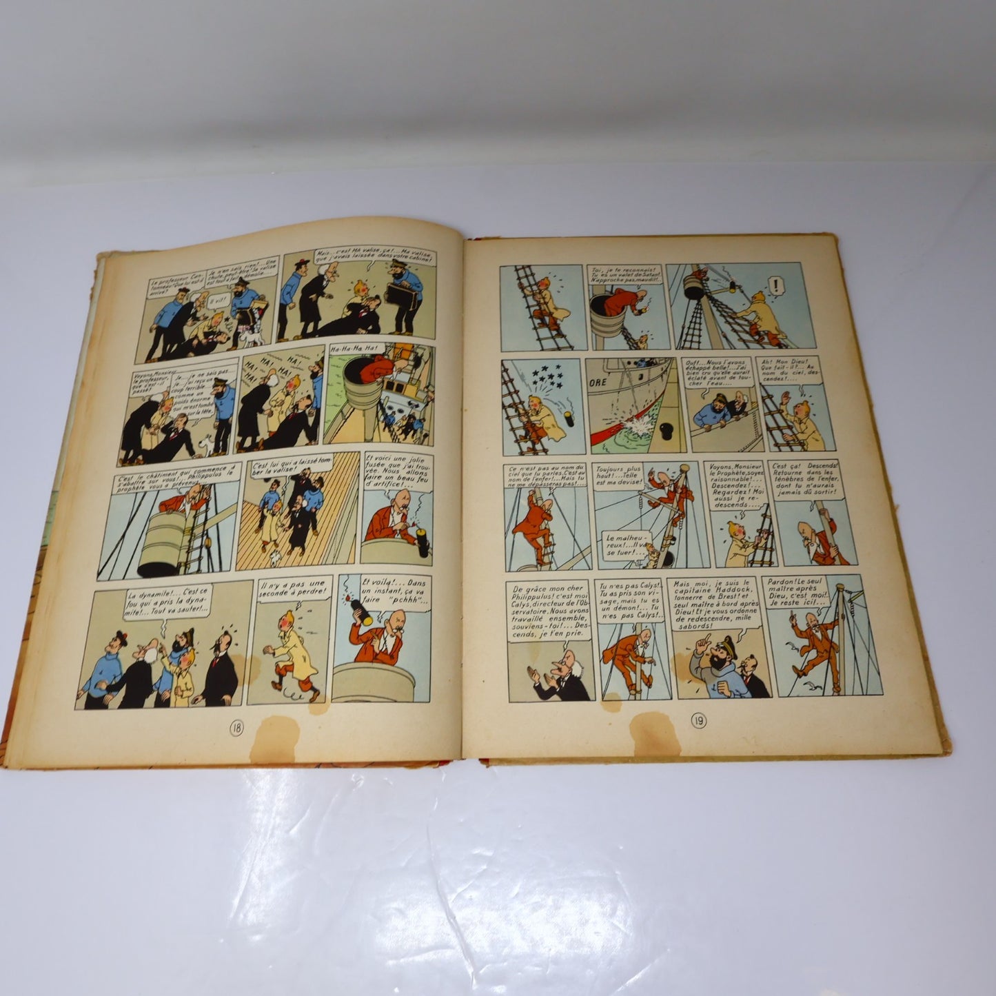Tintin L'Étoile Mystérieuse Hergé Casterman 1954 HC B9 Belgique Français/French
