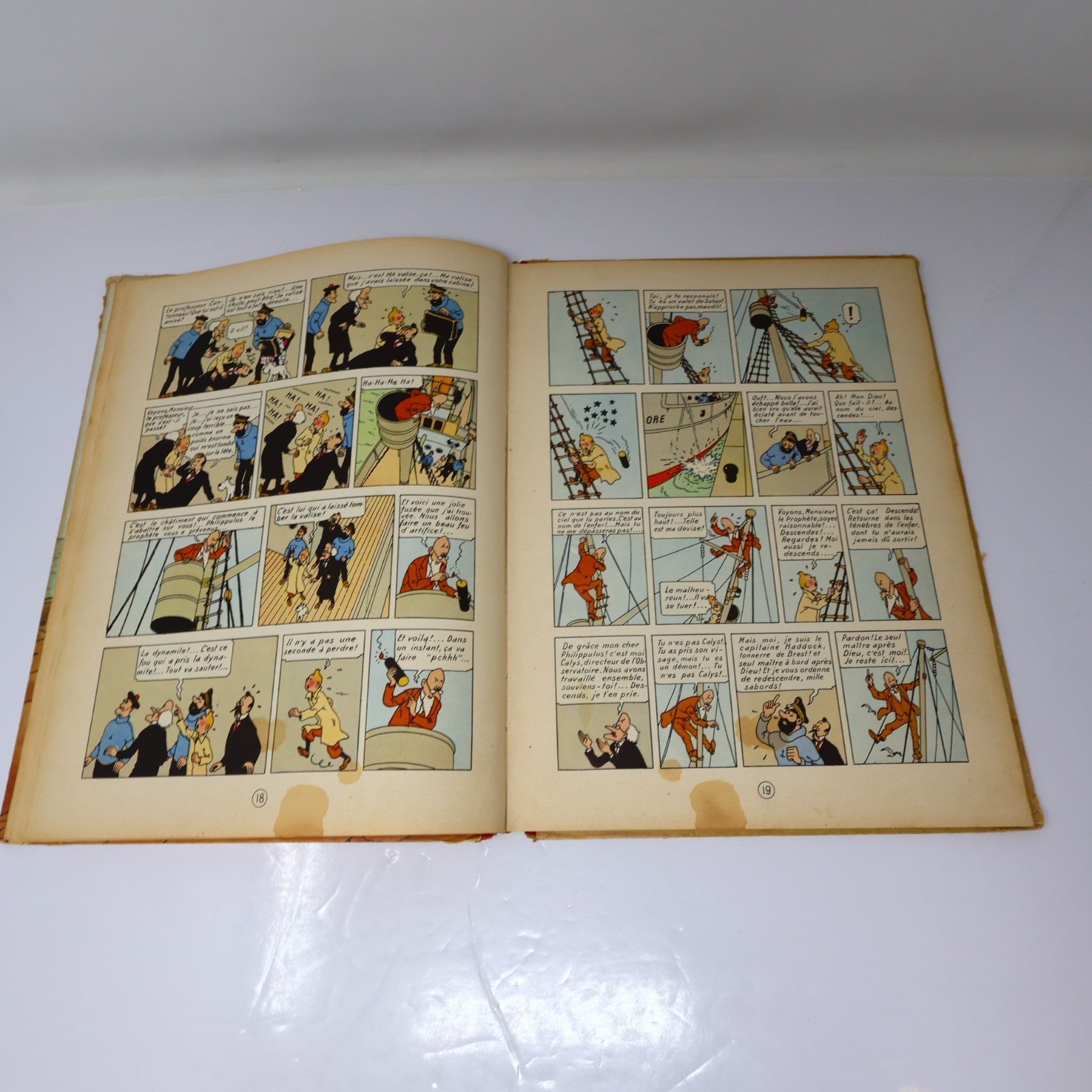 Tintin L'Étoile Mystérieuse Hergé Casterman 1954 HC B9 Belgique Français/French