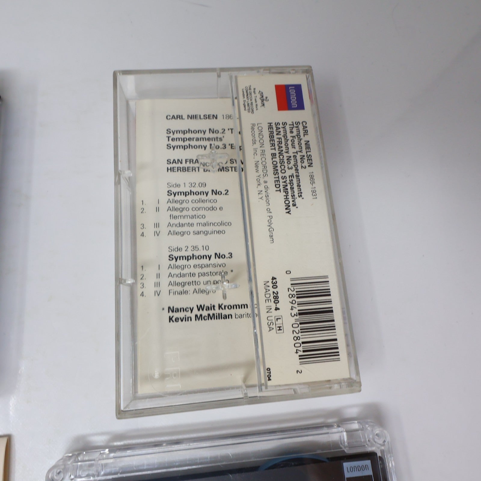 Carl Nielsen 3 Cassettes Lot Symphonies #1-3 Esa-Pekka Salonen/Herbert Blomstedt