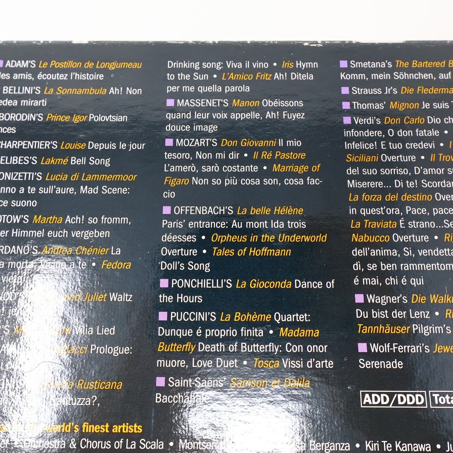 A Night At The Opera 5 CD Set Adam/Bellini/Puccini/Smetana/Massenet/Gounod EMI