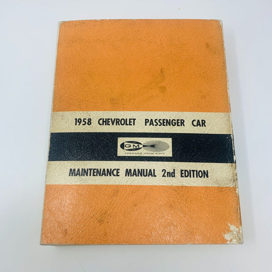 1958 Chevrolet Passenger Car Maintenance Manual Second Edition PSD 53-36 Book
