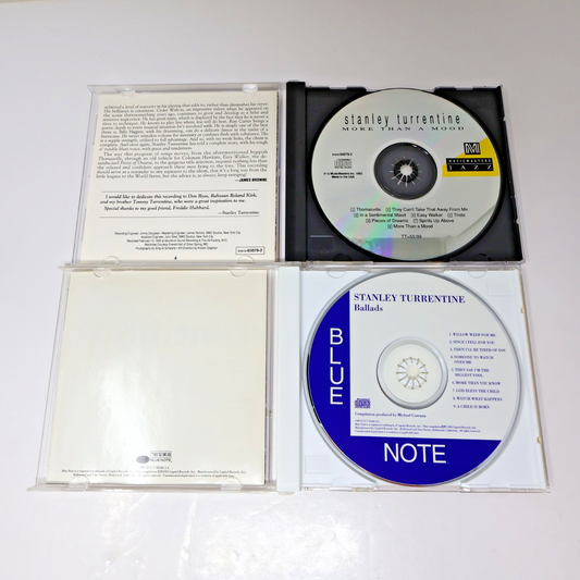 Stanley Turrentine 2 CD Lot Ballads/More Than A Mood Blue Note/MusicMasters Jazz