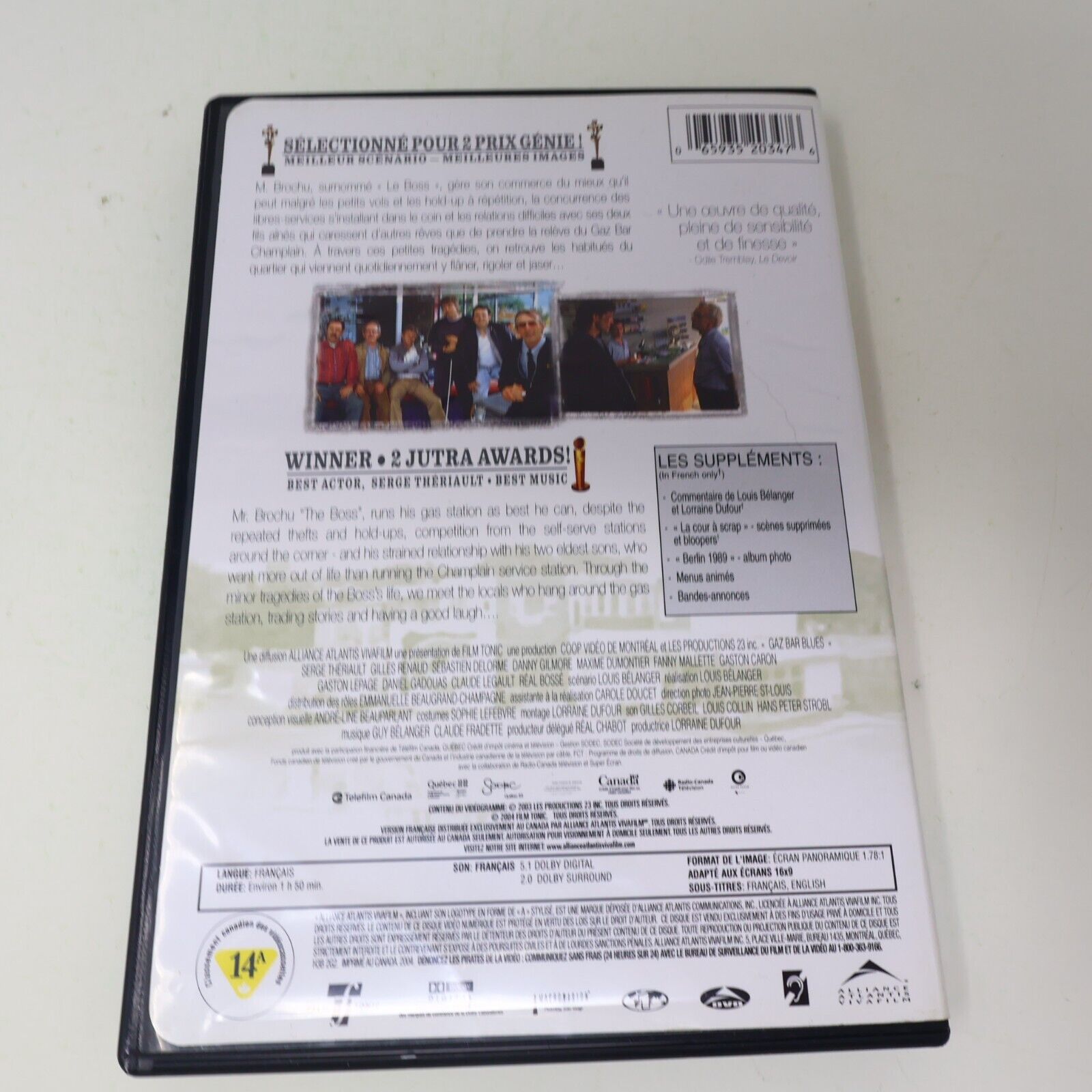 Gaz Bar Blues DVD Testé Québécois Français French Only Serge Thériault Region 1