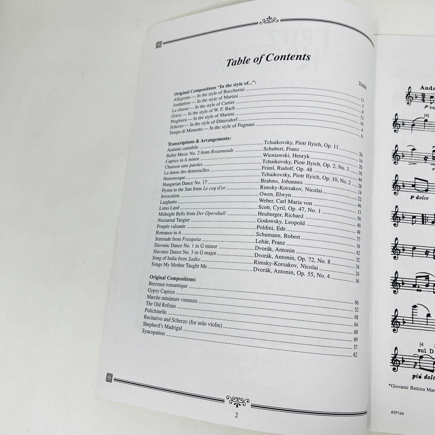 1996 The Fritz Kreisler Collection #2 Songbook Piano & Violin PB Carl Fischer