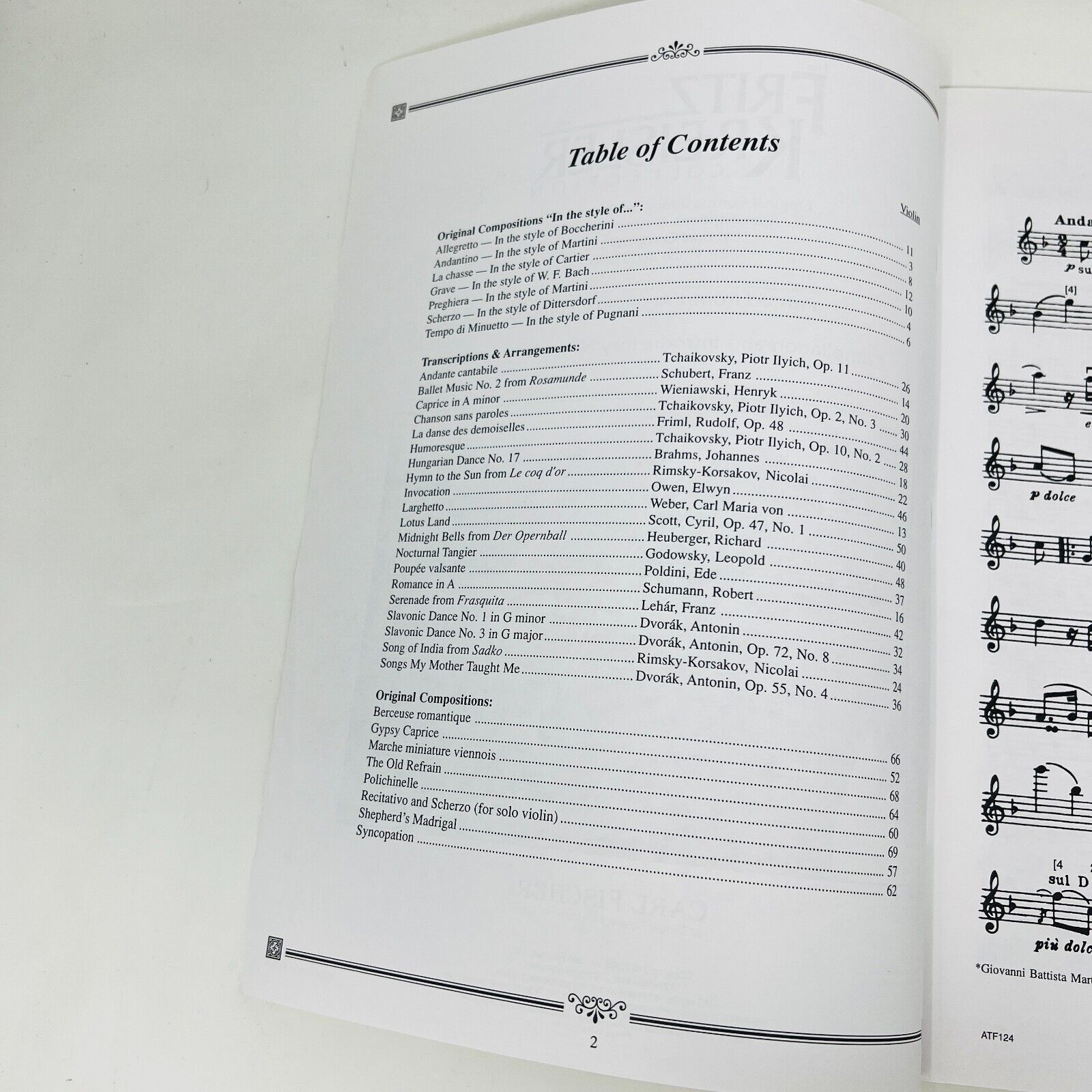 1996 The Fritz Kreisler Collection #2 Songbook Piano & Violin PB Carl Fischer