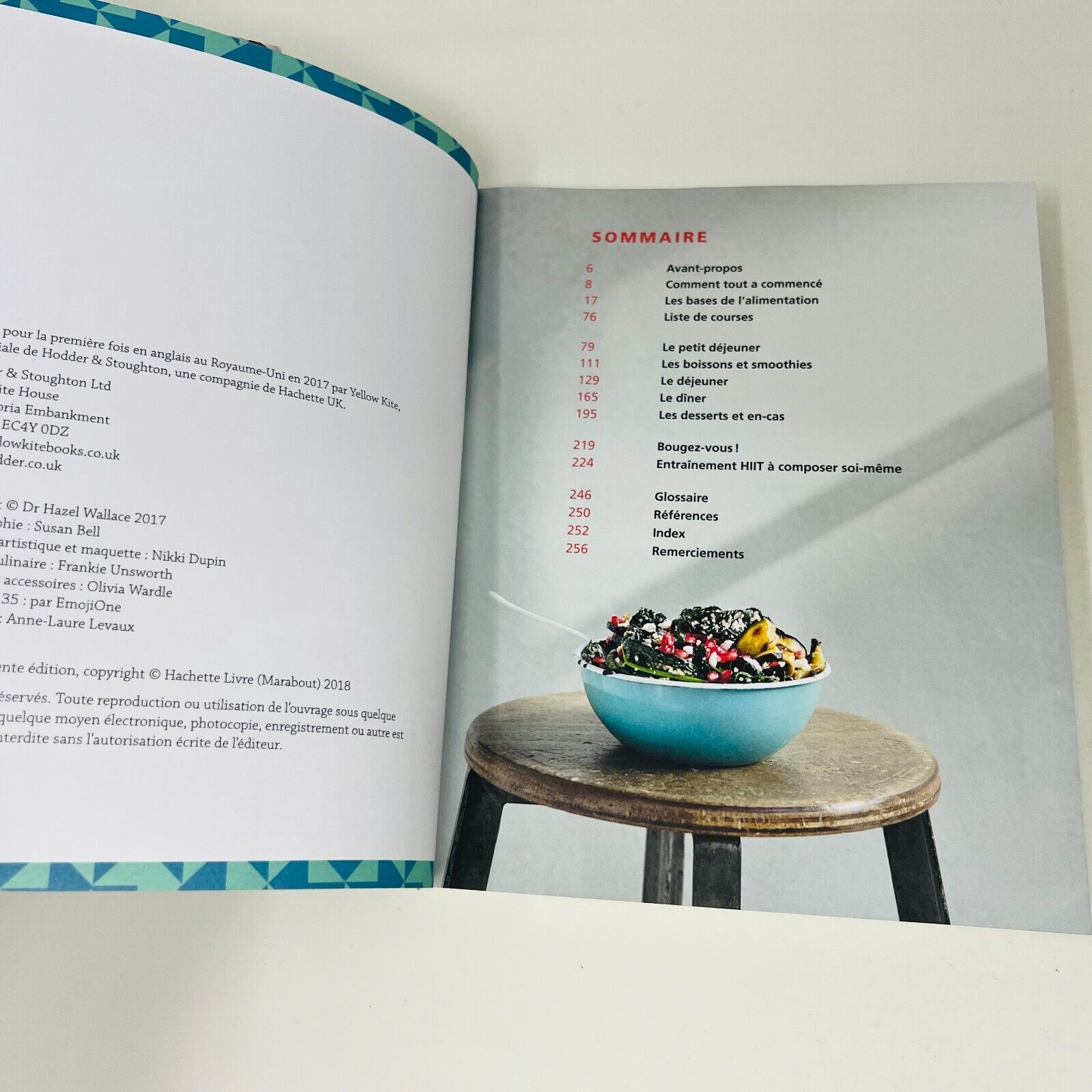 2018 Fitness food de Dr Hazel Wallace Livre Marabout en Français Santé Recettes