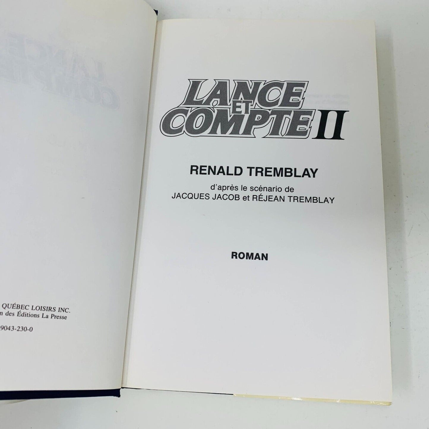 Lance et Compte 1-2 Renald/Réjean Tremblay Lot de 2 Livres Hockey Pierre Lambert