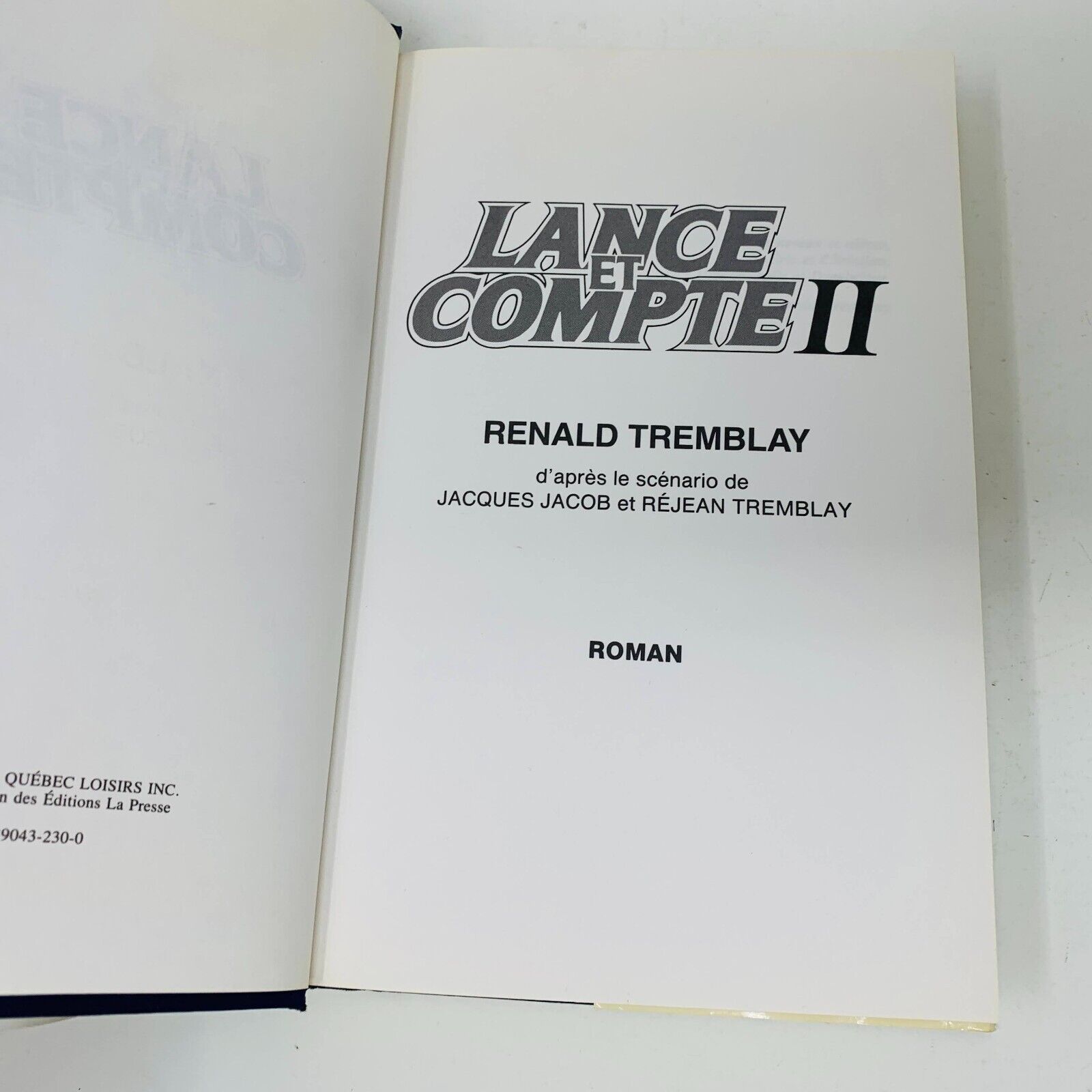 Lance et Compte 1-2 Renald/Réjean Tremblay Lot de 2 Livres Hockey Pierre Lambert
