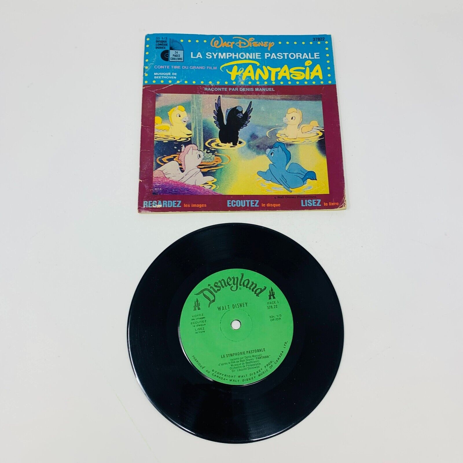 La Symphonie Pastorale Fantasia Livre Disque Disneyland Walt Disney Beethoven