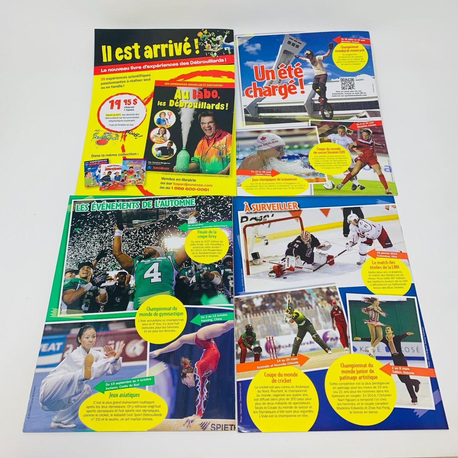 Sport Débrouillards 12 Magazines Enfants Français 2012-16 Années Incomplètes Lot
