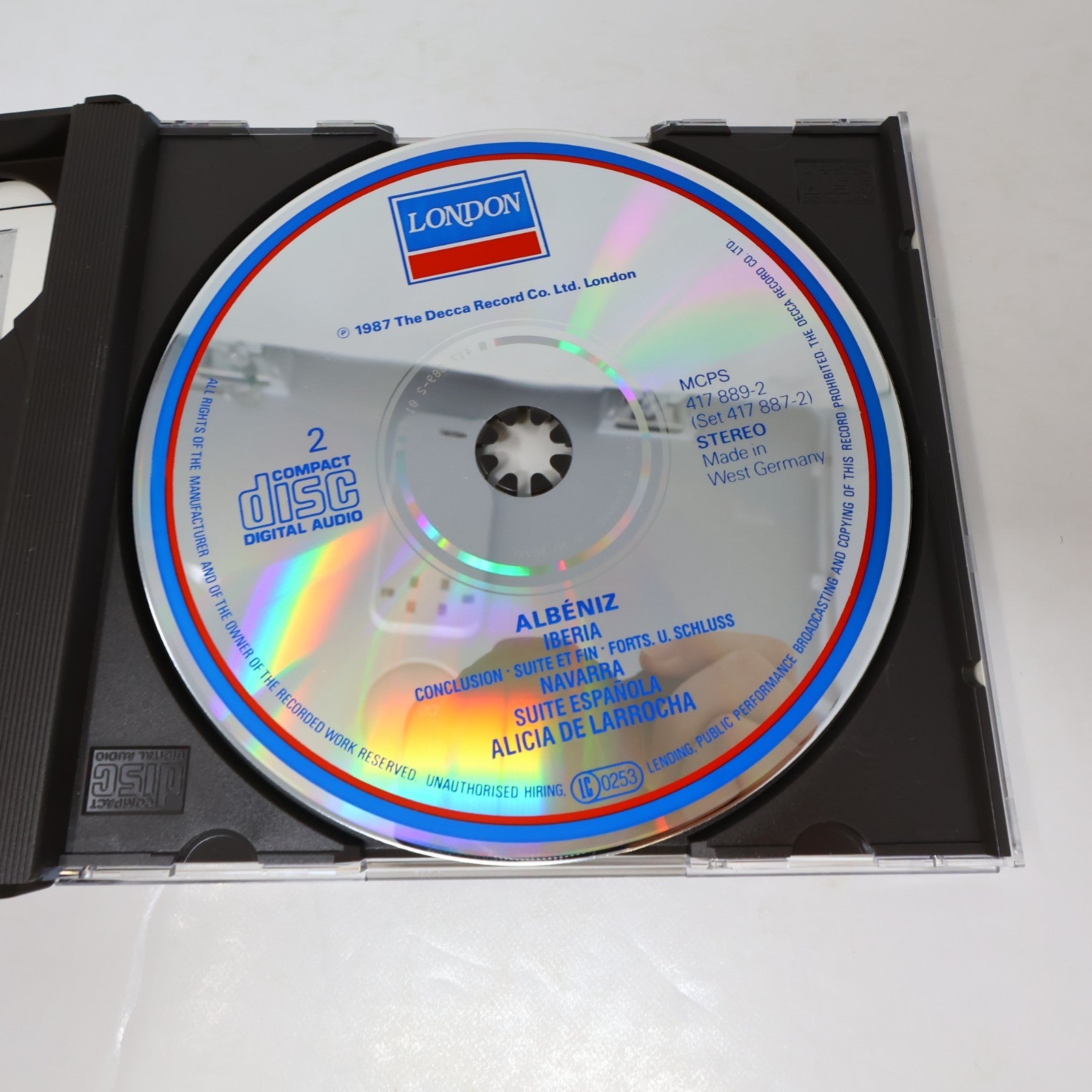 Alicia De Larrocha Isaac Albéniz Iberia/Navarra/Suite Espaňola Double CD 1988