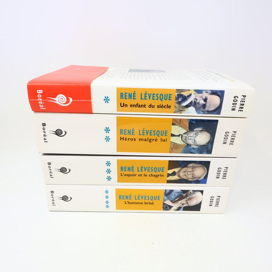 René Lévesque #1-4 Pierre Godin Biographie Politique Québec Lot 4 Livres Boréal
