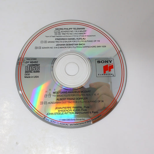 Rampal & Kudo Play Telemann/Kuhlau/Bach/Mozart/Doppler CD Ritter Sony SK 46 482