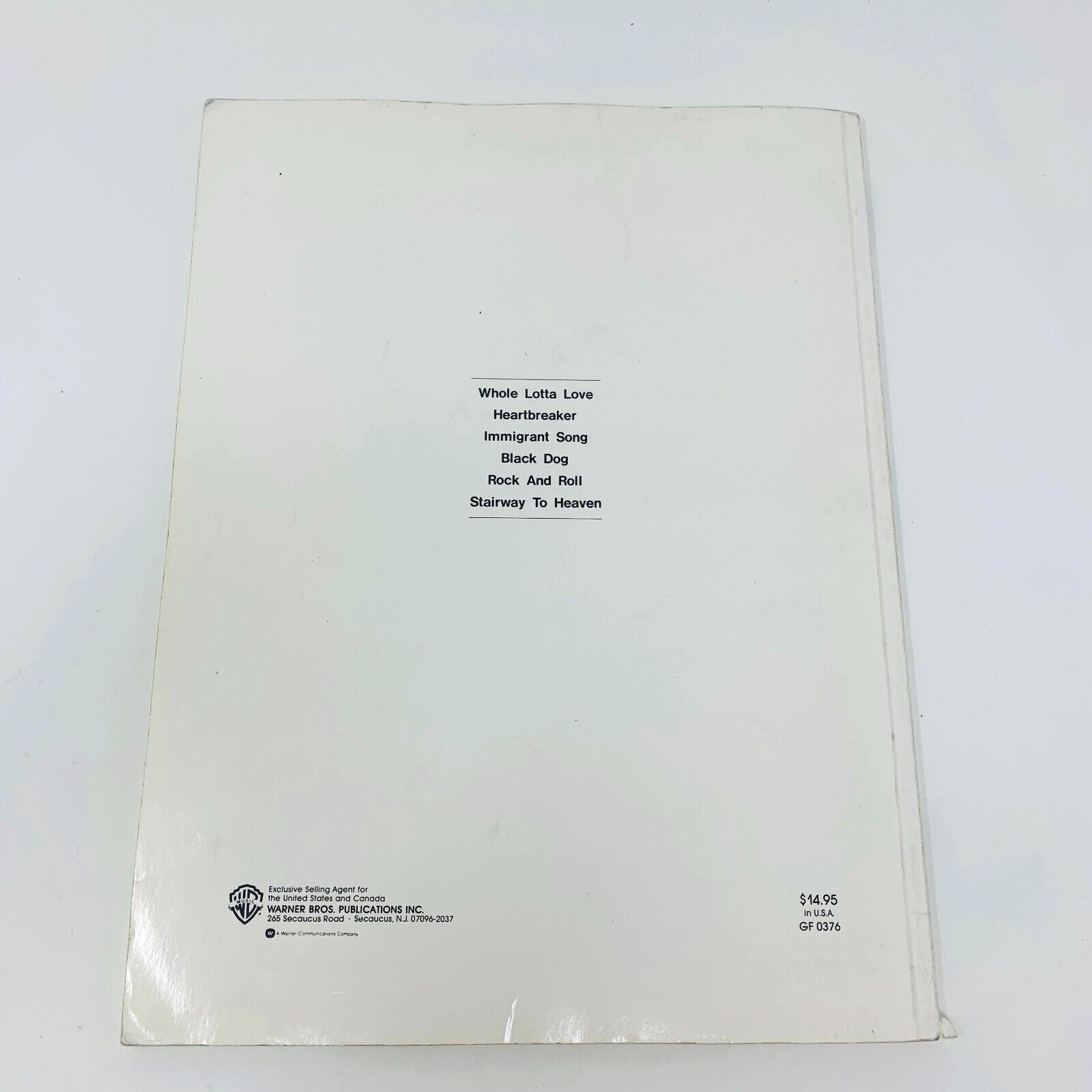 1988 Led Zeppelin Off The Record Songbook Sheet Music Jimmy Page Robert Plant