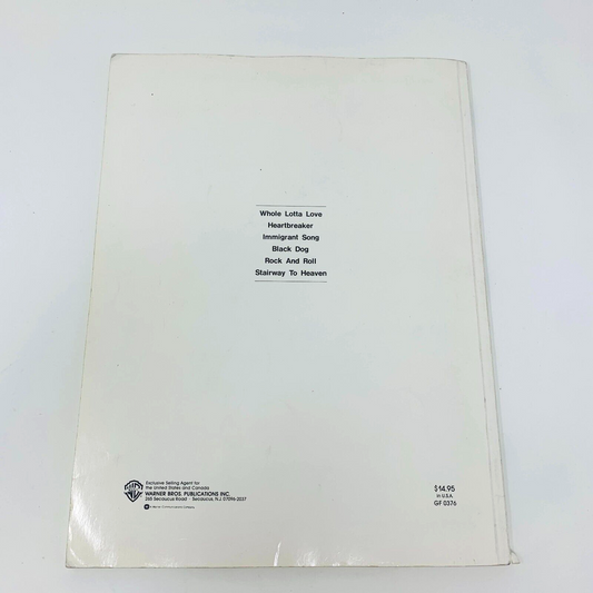 1988 Led Zeppelin Off The Record Songbook Sheet Music Jimmy Page Robert Plant