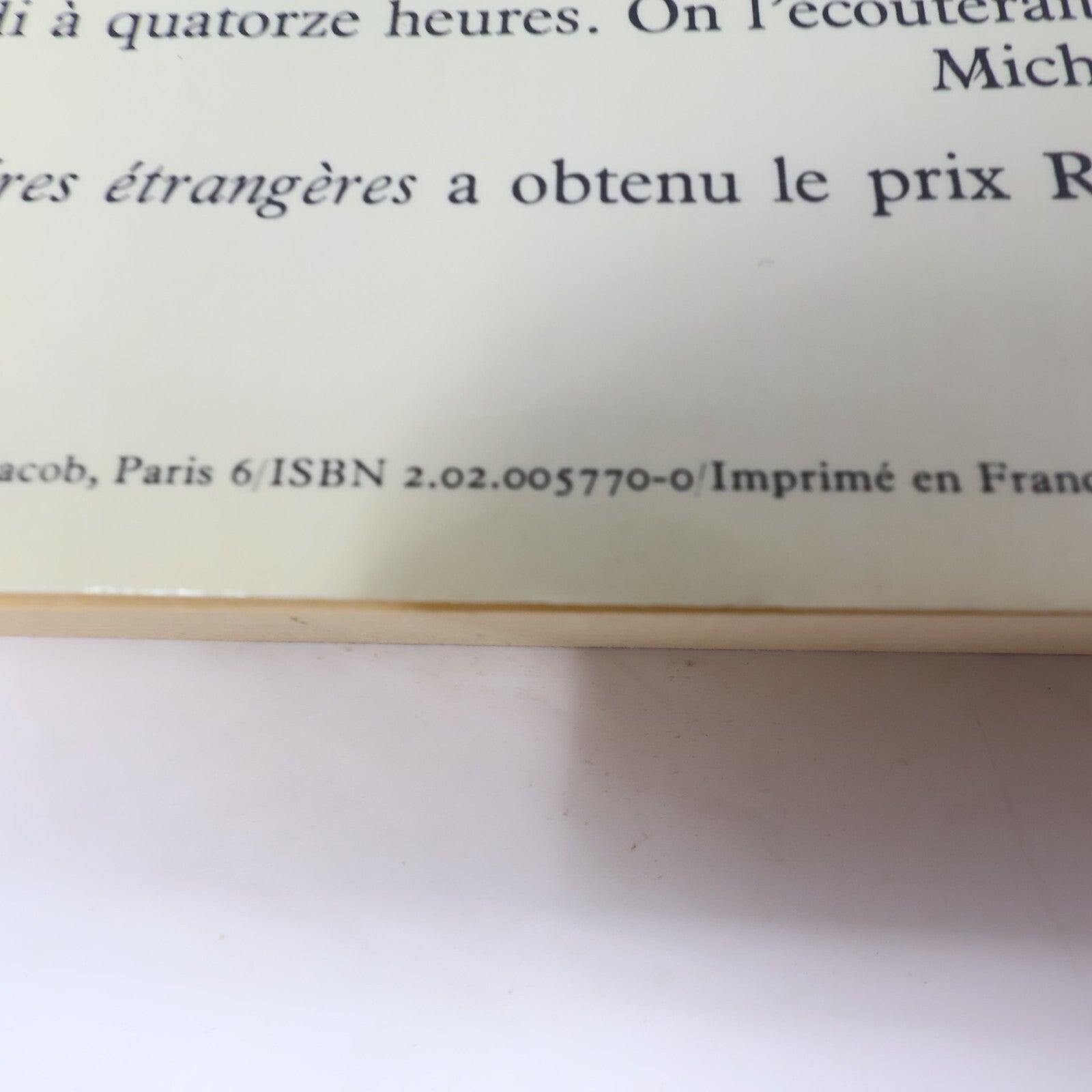 Jean-Marc Roberts Lot 2 Livres Les Enfants de Fortune/Affaires Étrangères Roman