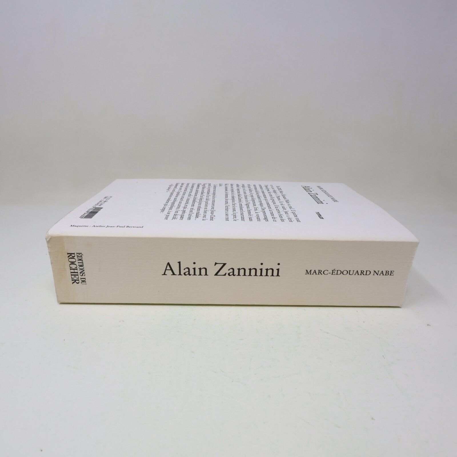 2002 Alain Zannini Marc-Édouard Nabe Du Rocher Français PB Littérature Française