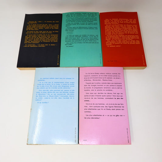 Lot 5 Vic St. Val Livres Aventure Espionnage Français French Fleuve Noir 70s PB
