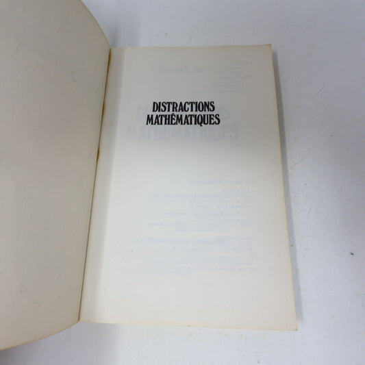 1977 Distractions Mathématiques Charles-E. Jean De L'homme Jeux Loisirs Français