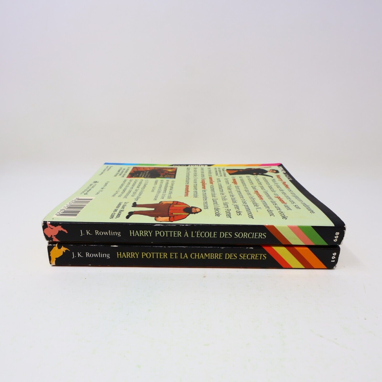 Lot 2 livres illustrés Harry Potter #1-2 Folio Junior 1st Ed Français/French