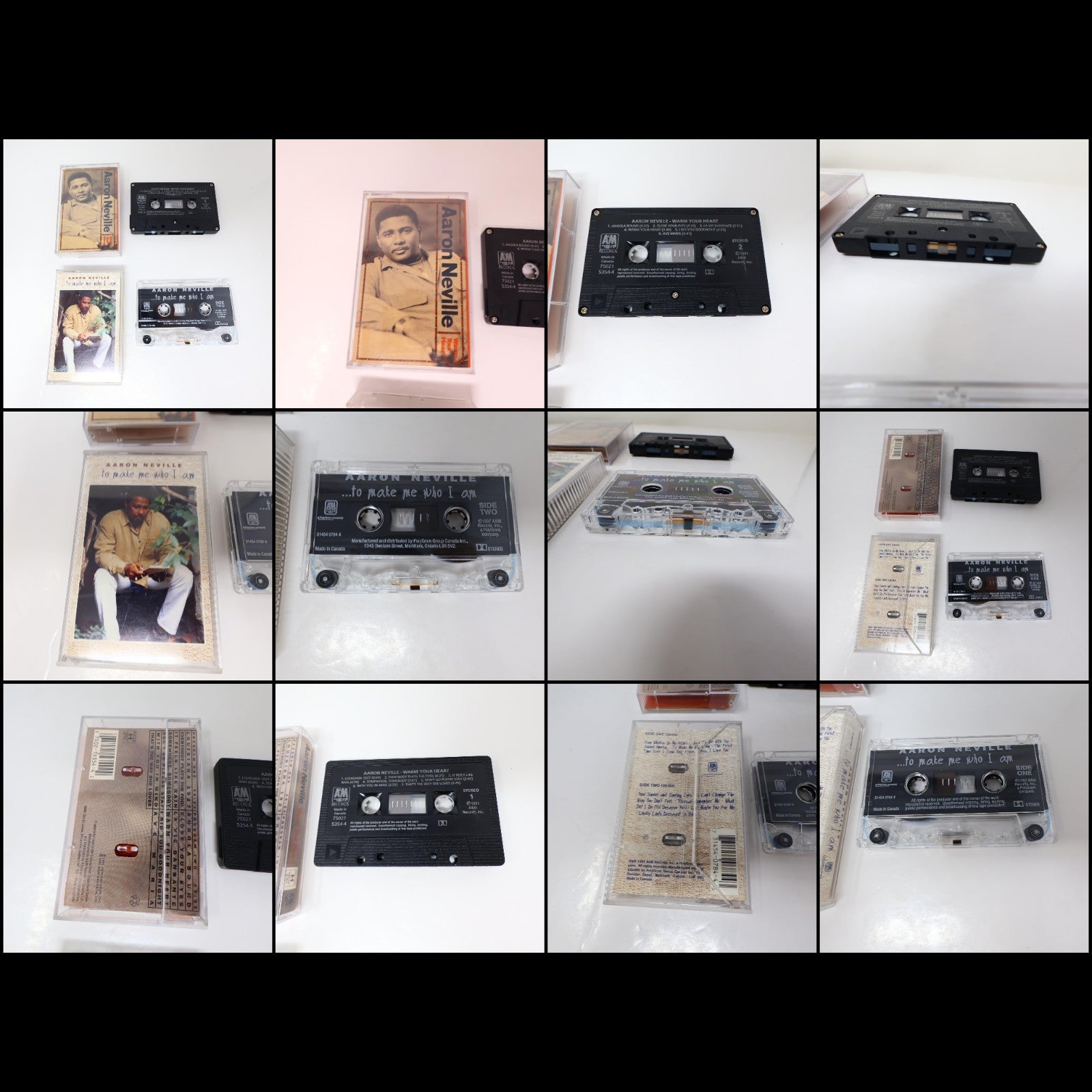Aaron Neville 5 Cassettes Lot Tattooed Heart/To Make Me Who I Am/Warm Your Heart