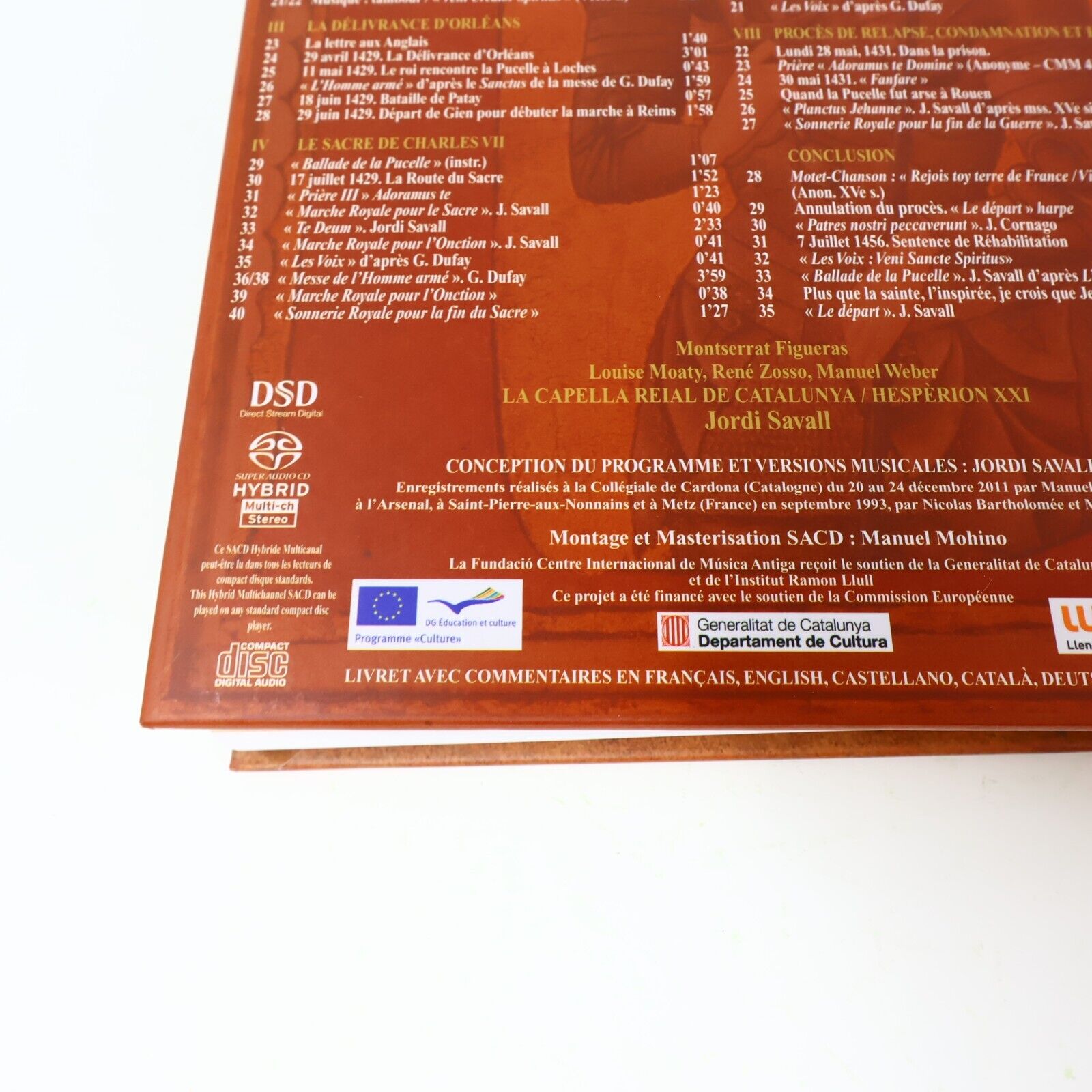 2011 Jeanne d'Arc Batailles & Prisons CD Jordi Savall Hespèrion XXI Alia Vox